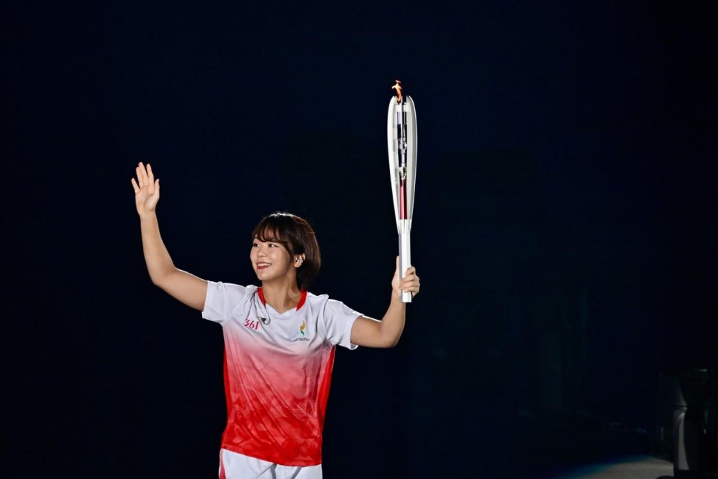 日本摔跤女將藤波朱理還是今屆日本代表隊的持旗手。劉駿軒攝