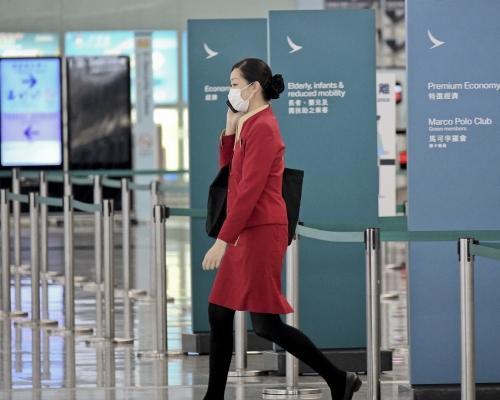 傳國泰航空下周一解僱逾千員工。資料圖片