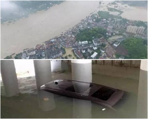 江西多地水浸嚴重。