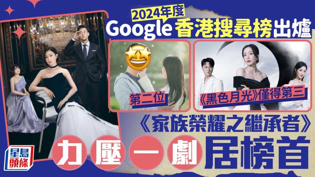 Google香港2024年度搜尋榜出爐！《家族榮耀之繼承者》力壓呢套劇位居榜首 熱播劇《黑色月光》僅得第三