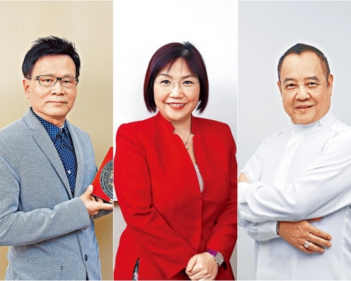 著名玄學家(左起)周漢明、麥玲玲及司徒法正。資料圖片
