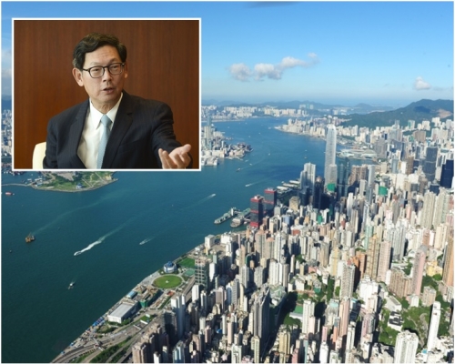 陳德霖指難預測地緣政治對本港帶來的影響。