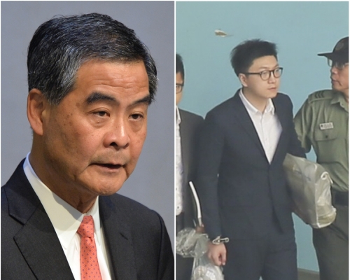 梁振英指個別傳媒為梁天琦呼冤因有剩餘利用政治價值。資料圖片