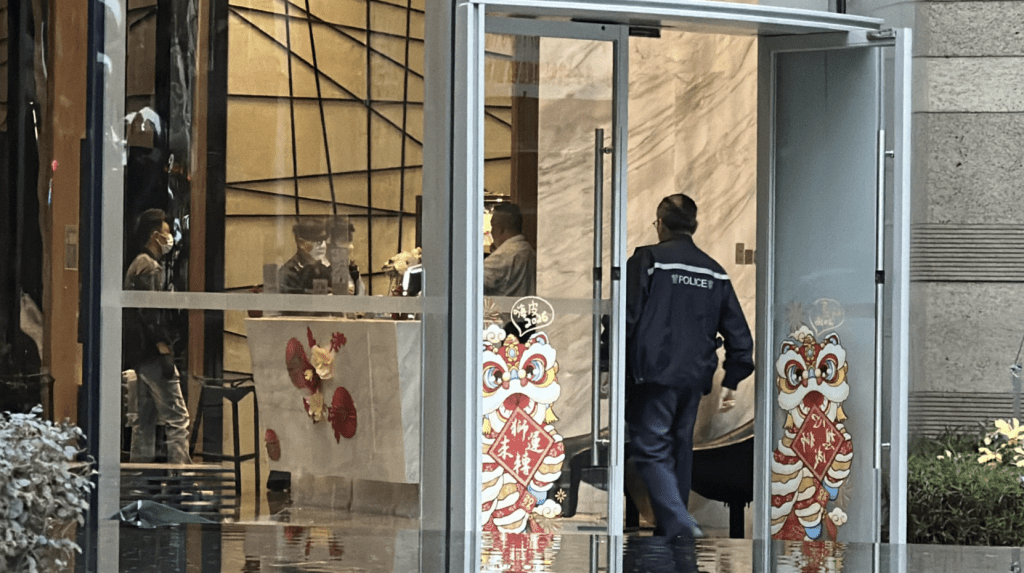 警方到場。蔡楚輝攝 警方到場。蔡楚輝攝