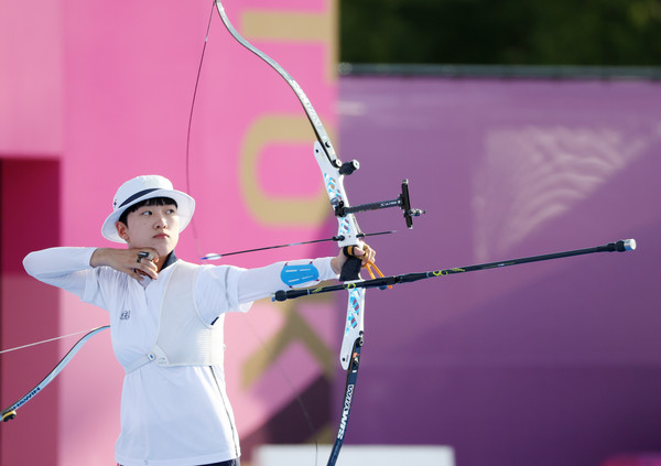 南韓女子射箭選手安山曾因短髮，而成為言論辱罵目標。網上圖片