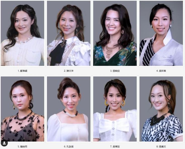 一眾佳麗中,Yasmine(上右二)相當搶眼。