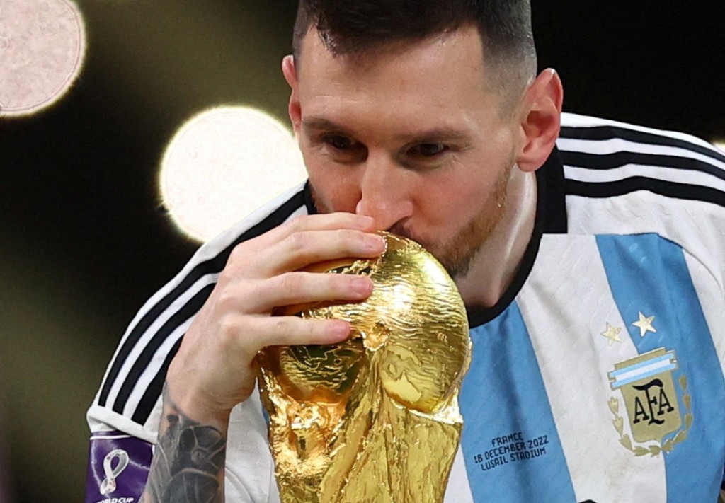 美斯去年領阿根廷贏世界盃。Reuters
