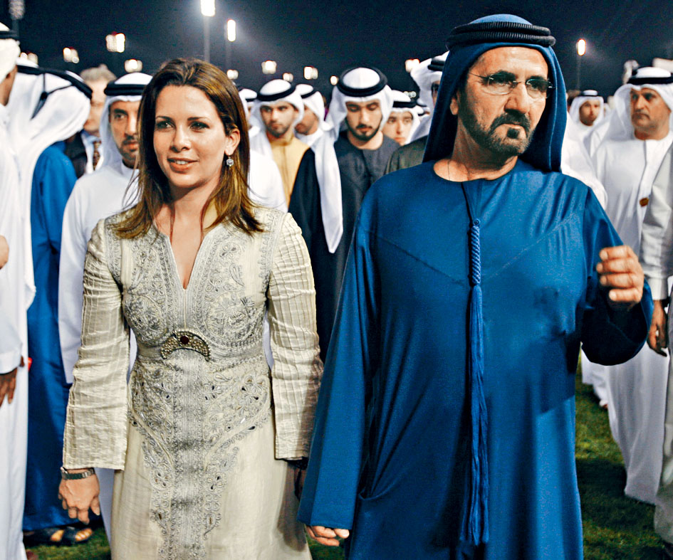 哈雅公主与丈夫阿勒马图姆酋长。