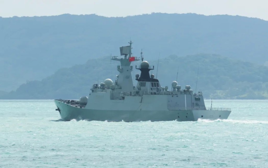 中國海軍「衡陽號」導彈護衛艦。澳洲國防部圖片