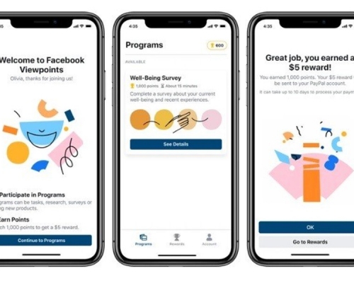 Facebook推出一款新的应用程式Viewpoints。网图
