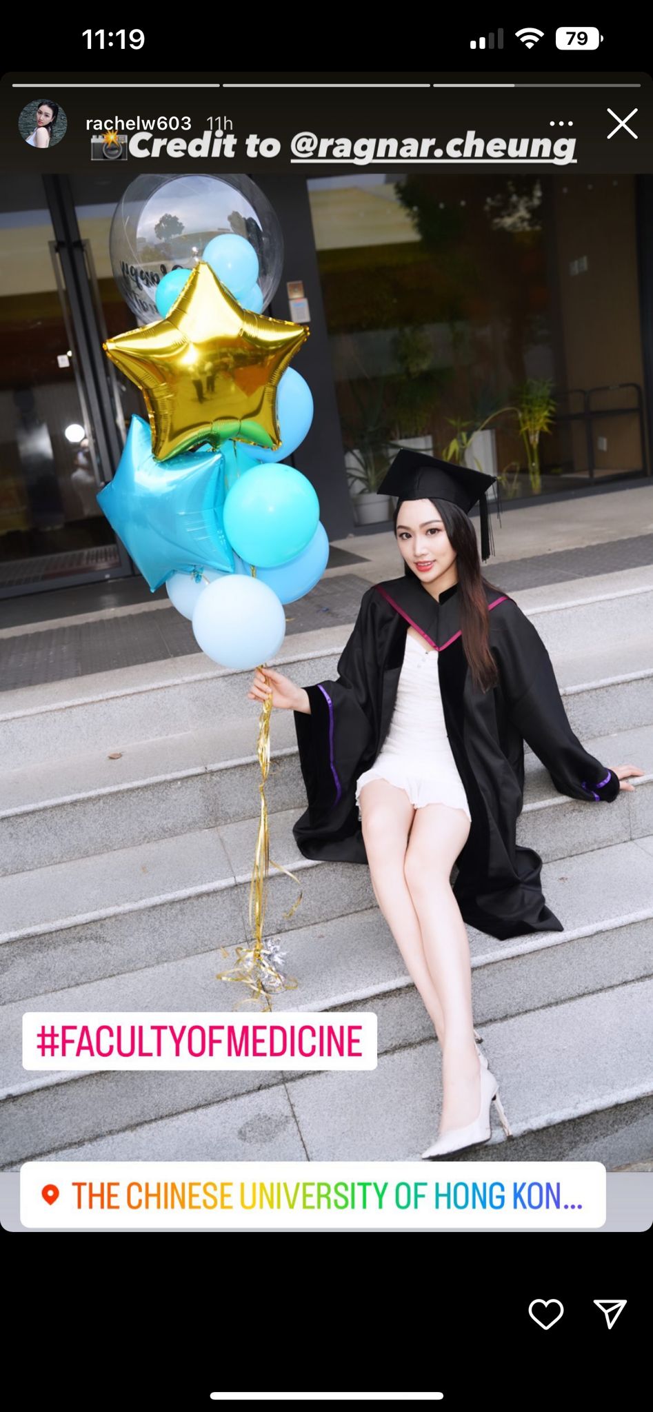 黄子桐半工读一年终硕士毕业。