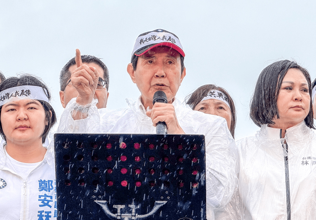 前台灣領導人馬英九上台致詞。 中時 前台灣領導人馬英九上台致詞。 中時