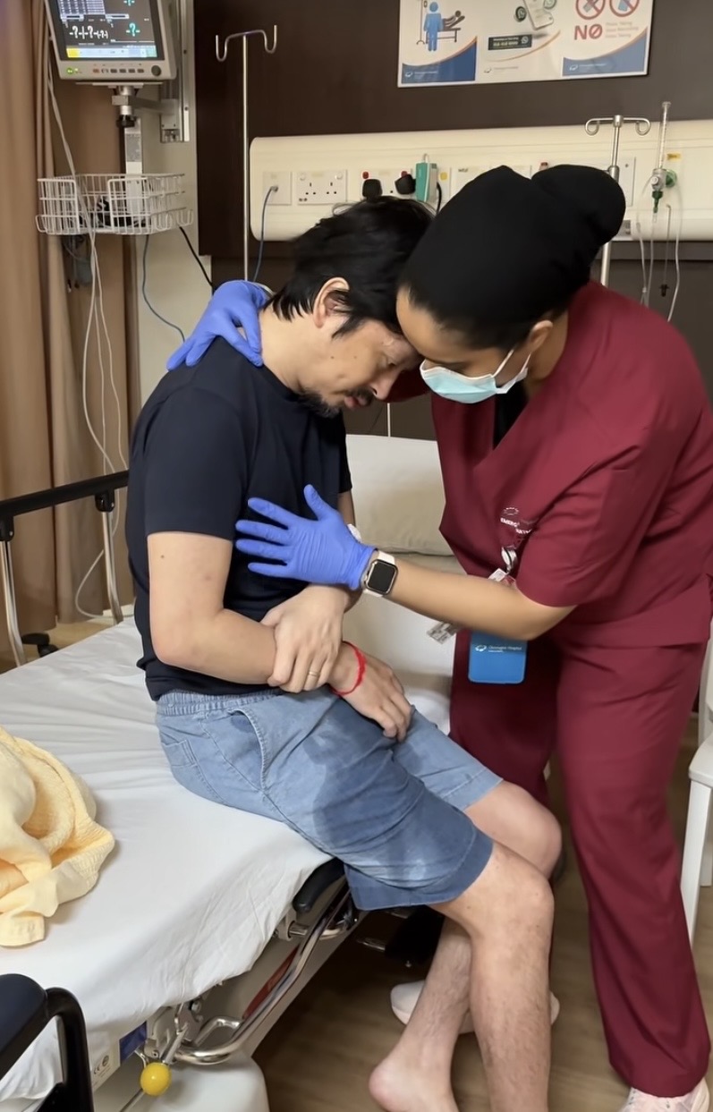 查克里瓦日前公開自己被送入院的情況。 fb / Chakriwat Vivacharawongse 查克里瓦日前公開自己被送入院的情況。 fb / Chakriwat Vivacharawongse