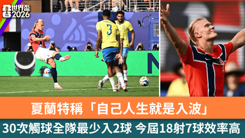 夏兰特称「人生就是入波」，今届18射7球效率高。路透社