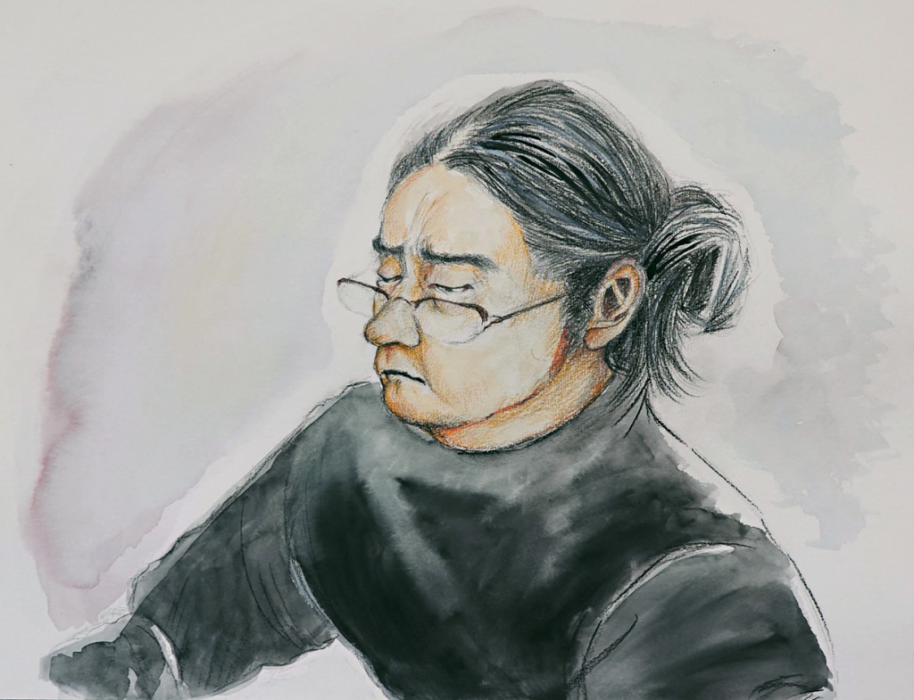 被告山上徹也昨日在奈良地方法院聽判。