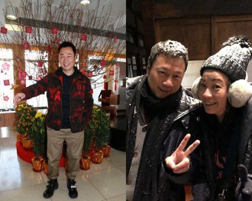 兒子在美國讀書,黎耀祥應該慶幸有老婆結伴。