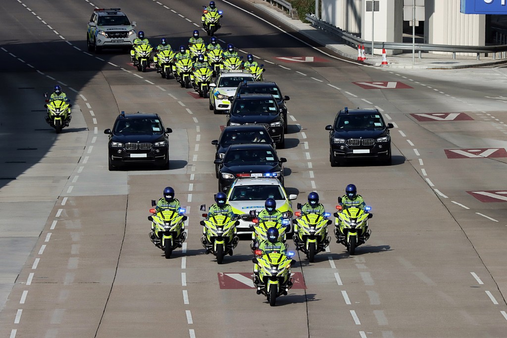 每當有國家政要或國際組織要員來港，警方都會出動警隊護送組專責護送任務。  資料圖片