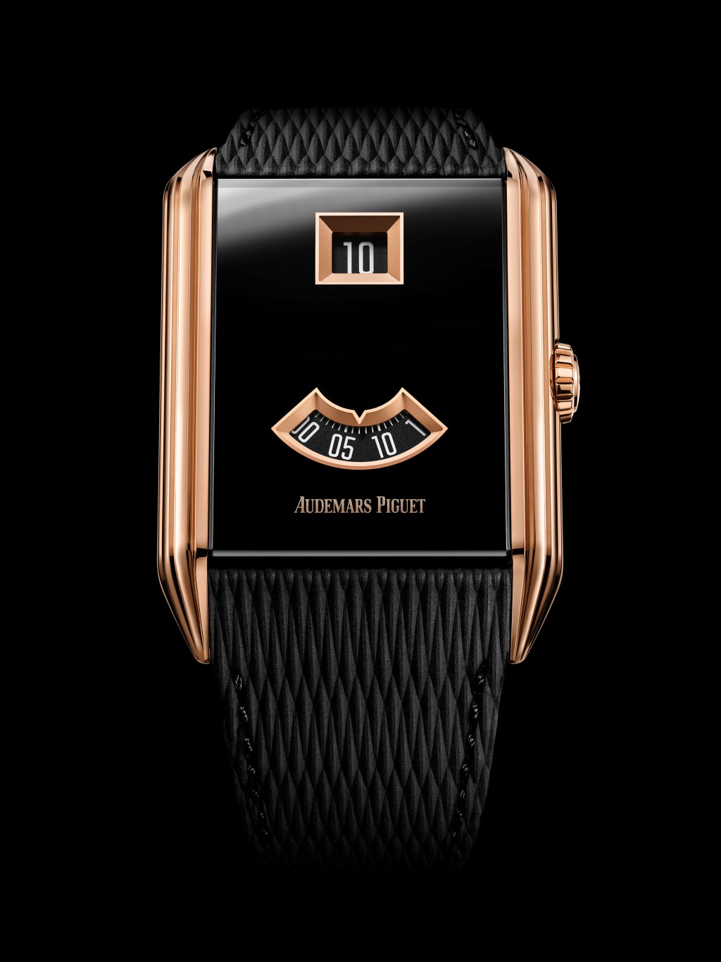 Audemars Piguet Neo Frame Jumping Hour，表壳：24.6×34mm玫瑰金/ 机芯：7122自动/ 售价：$516,000。