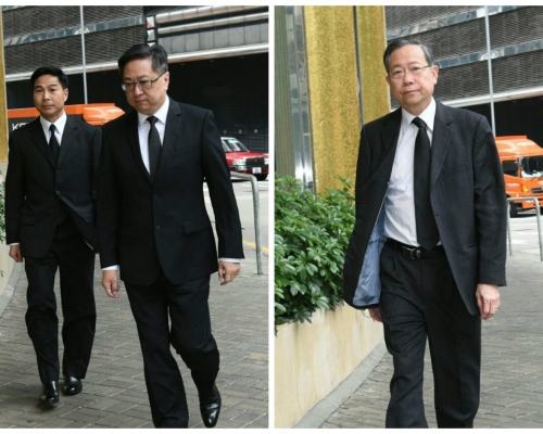 警務處處長盧偉聰及保安局局長黎楝國到場致祭。 楊偉亨攝
