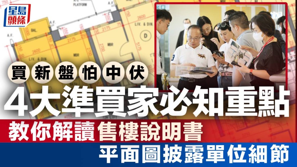 買新盤怕中伏  4大準買家必知重點 教你解讀售樓說明書  平面圖披露單位細節