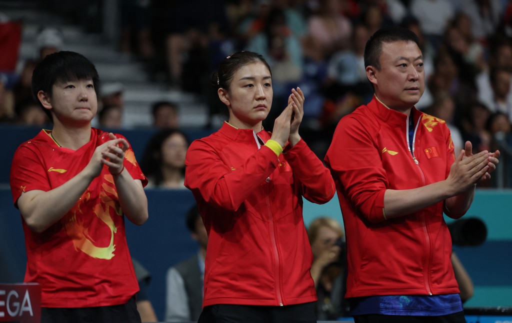 國家隊在女子乒乓球團體賽奪金，陳夢亦在女子單打稱后。路透社資料圖片