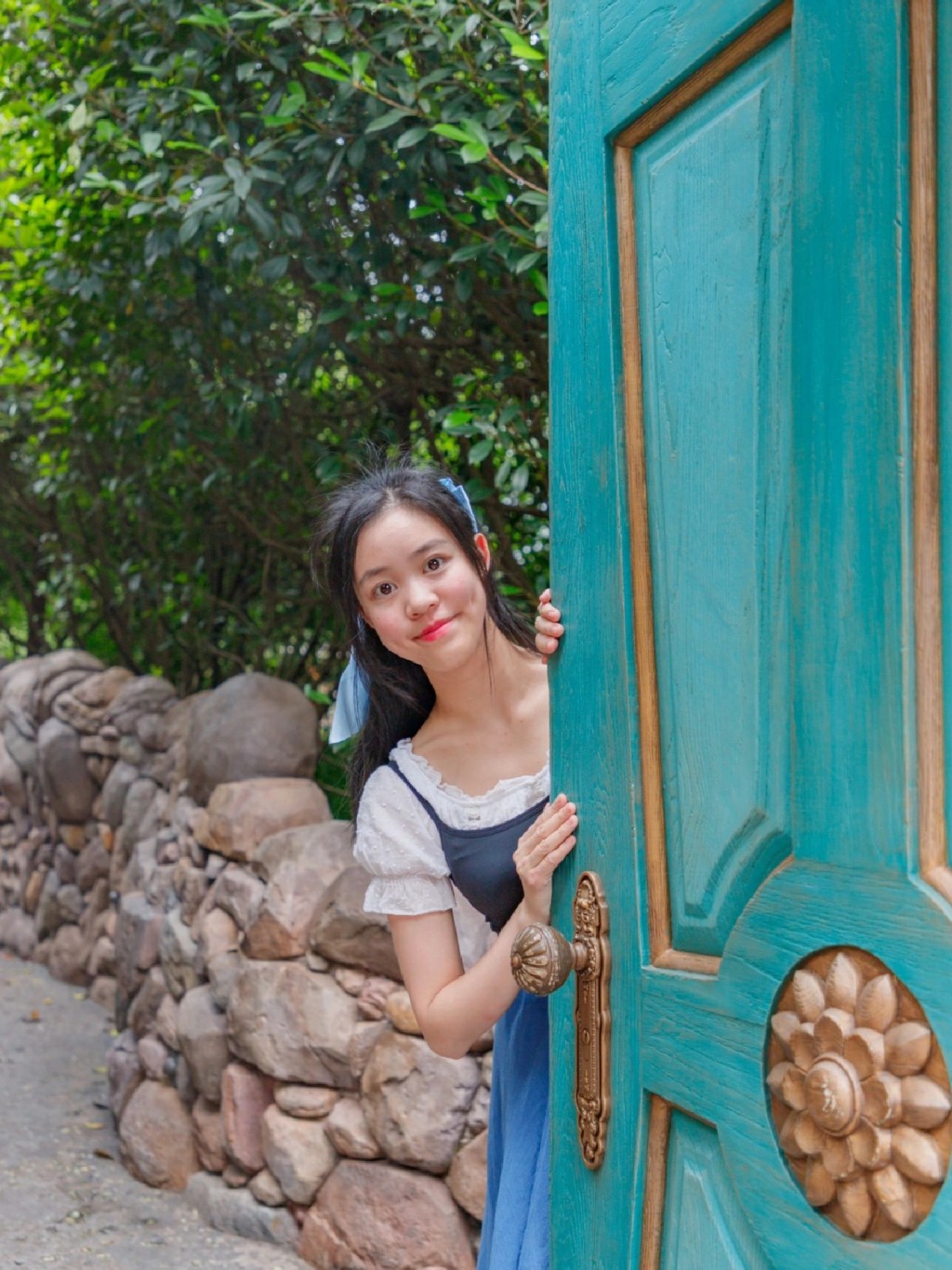 刘秀盈早前扮小鱼仙游上海迪士尼乐园。