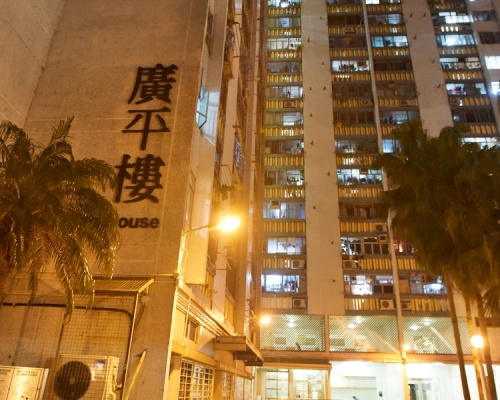 大埔廣福邨廣平樓一名34歲女子從高處墮下死亡。資料圖片