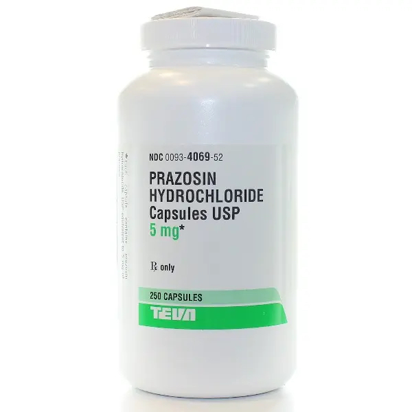Teva盐酸哌唑嗪药瓶。 Teva USA Teva盐酸哌唑嗪药瓶。 Teva USA