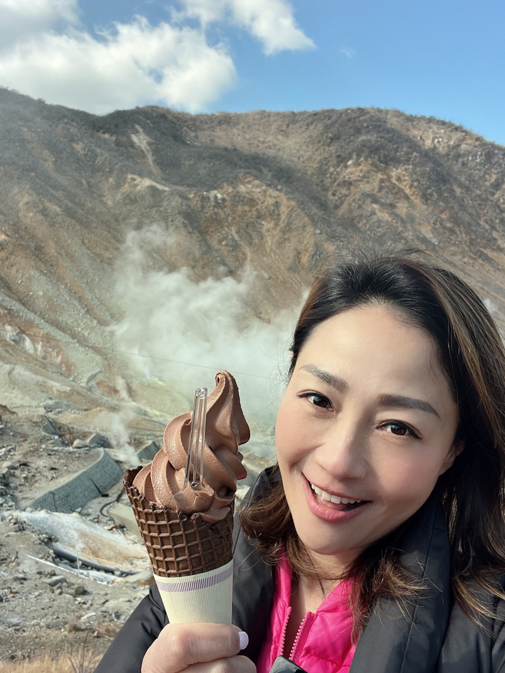 喺日本冻住食雪糕。