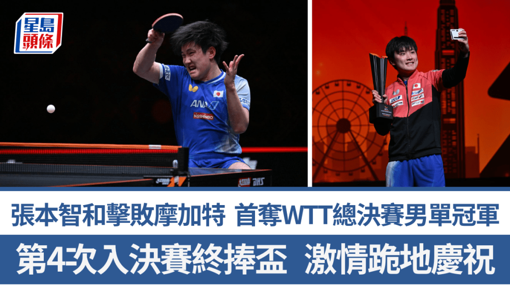 張本智和擊敗摩加特首奪男單冠軍。