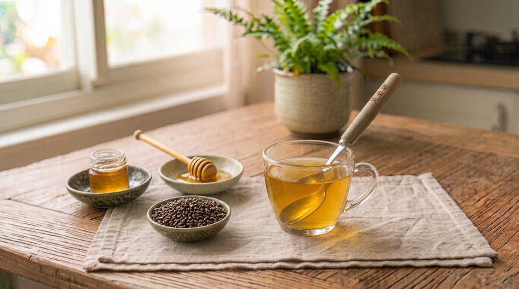 明目湯水9:蜂蜜決明子茶(AI生成示意圖) 明目湯水9:蜂蜜決明子茶(AI生成示意圖)