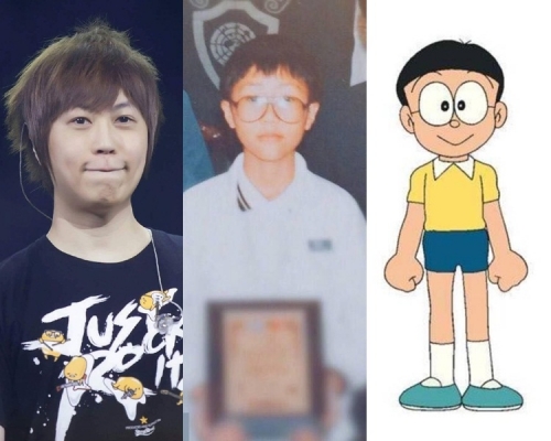 有歌迷指，阿信像《多啦A夢》裏的大雄。網圖