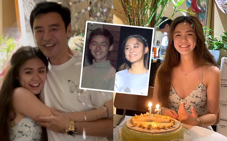 鍾懿17歲生日,B哥貼囡囡跟他年輕時合併照,力證囡囡似他。