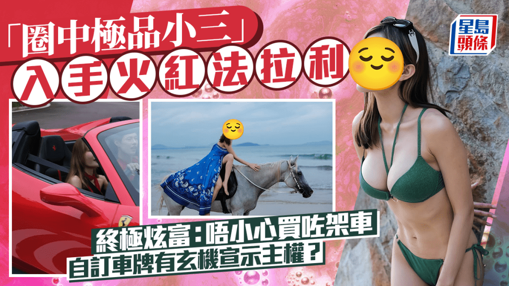 「圈中極品小三」入手火紅法拉利終極炫富：唔小心買咗架車  自訂車牌有玄機宣示主權？