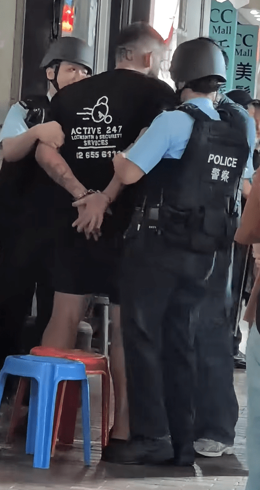 澳洲漢被捕情況。網圖