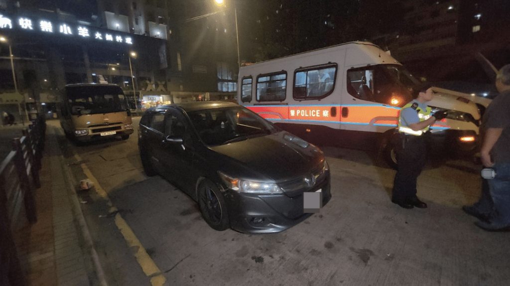 涉案私家車。黎志偉攝 涉案私家車。黎志偉攝