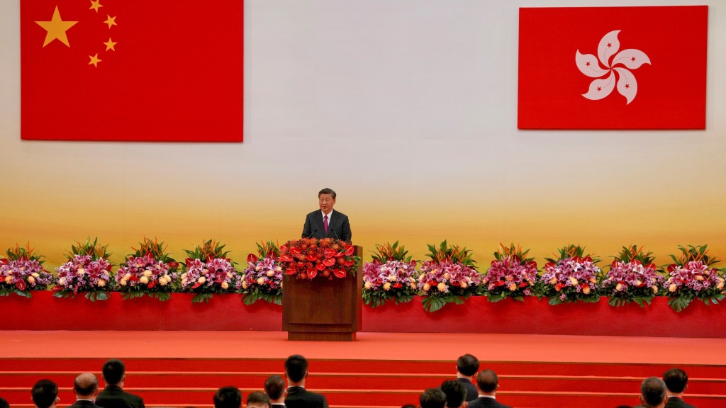 中共中央總書記、國家主席、中央軍委主席習近平早前出席回歸25周年大會及發表重要講話。資料圖片