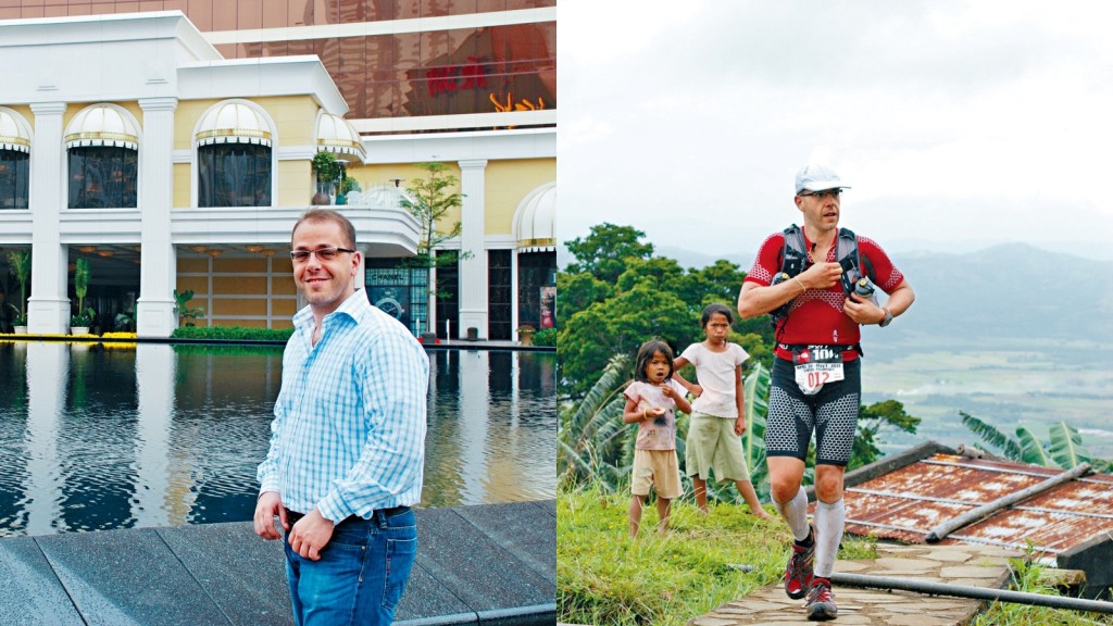 07年參加越野跑前的Andre Blumberg（左）； 與2018年、有近10年耐力訓練後的他（右）。 Andre Blumberg提供
