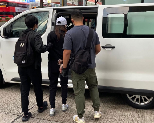 警方拘捕一名女子。警方提供