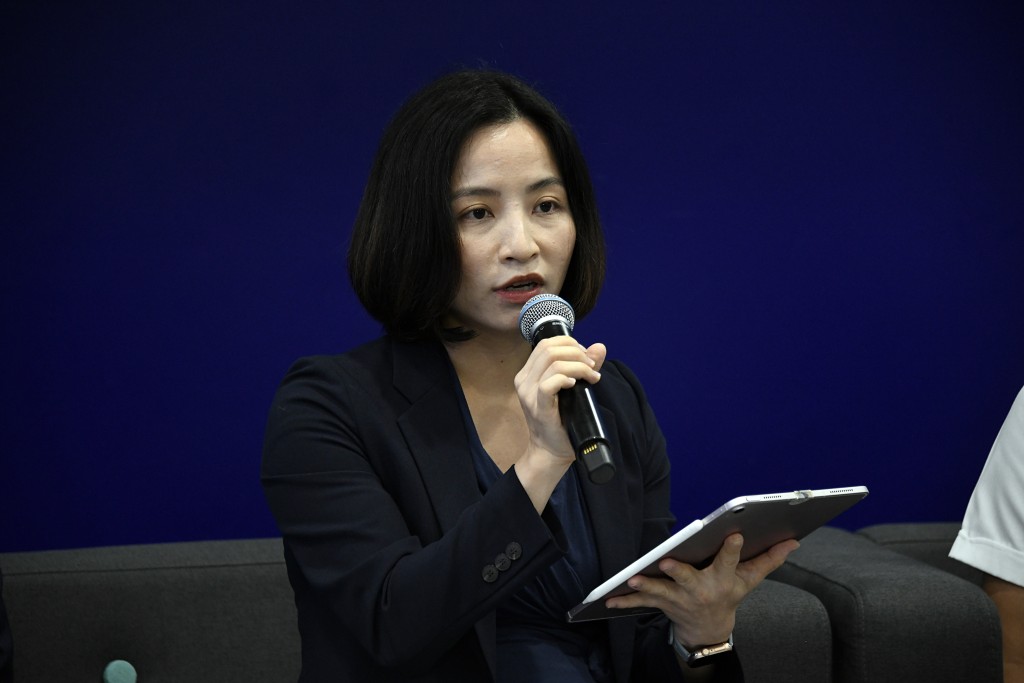 商業罪案調查科反詐騙協調中心總督察黃知雯。楊偉亨攝 商業罪案調查科反詐騙協調中心總督察黃知雯。楊偉亨攝