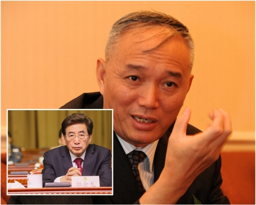 去年底才由國安辦調任北京市長的蔡奇「再上一層樓」。小圖為郭金龍。網圖