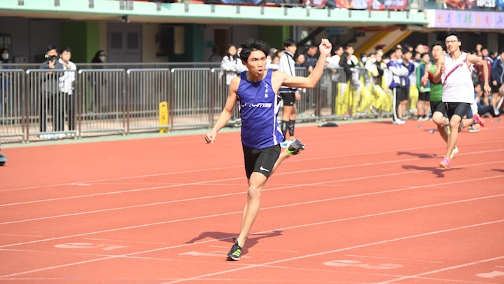 鍾梓聖追平男子甲組200米學界紀錄。本報記者攝
