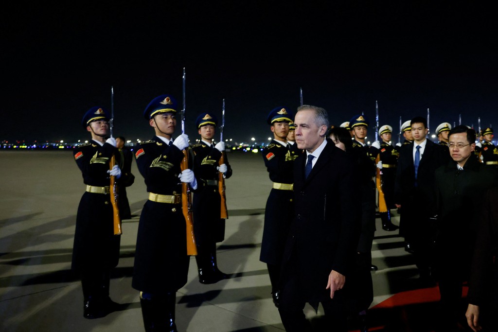 加拿大總理卡尼抵達北京。 路透社