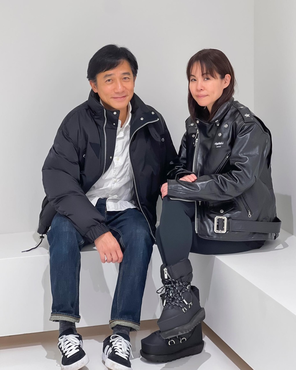 梁朝偉與劉嘉玲在日本見名設計師阿部千登勢。