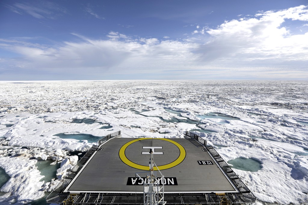 北约峰会呼吁加强极地破冰船的资讯共享。（美联社）