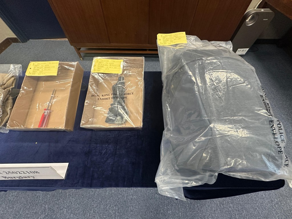 警方檢獲犯案工具。