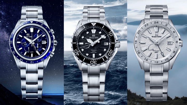 今年另外新推的Grand Seiko Evolution 9系列作品，包括（左起）SBGC249、SLGA015、SBGE285。