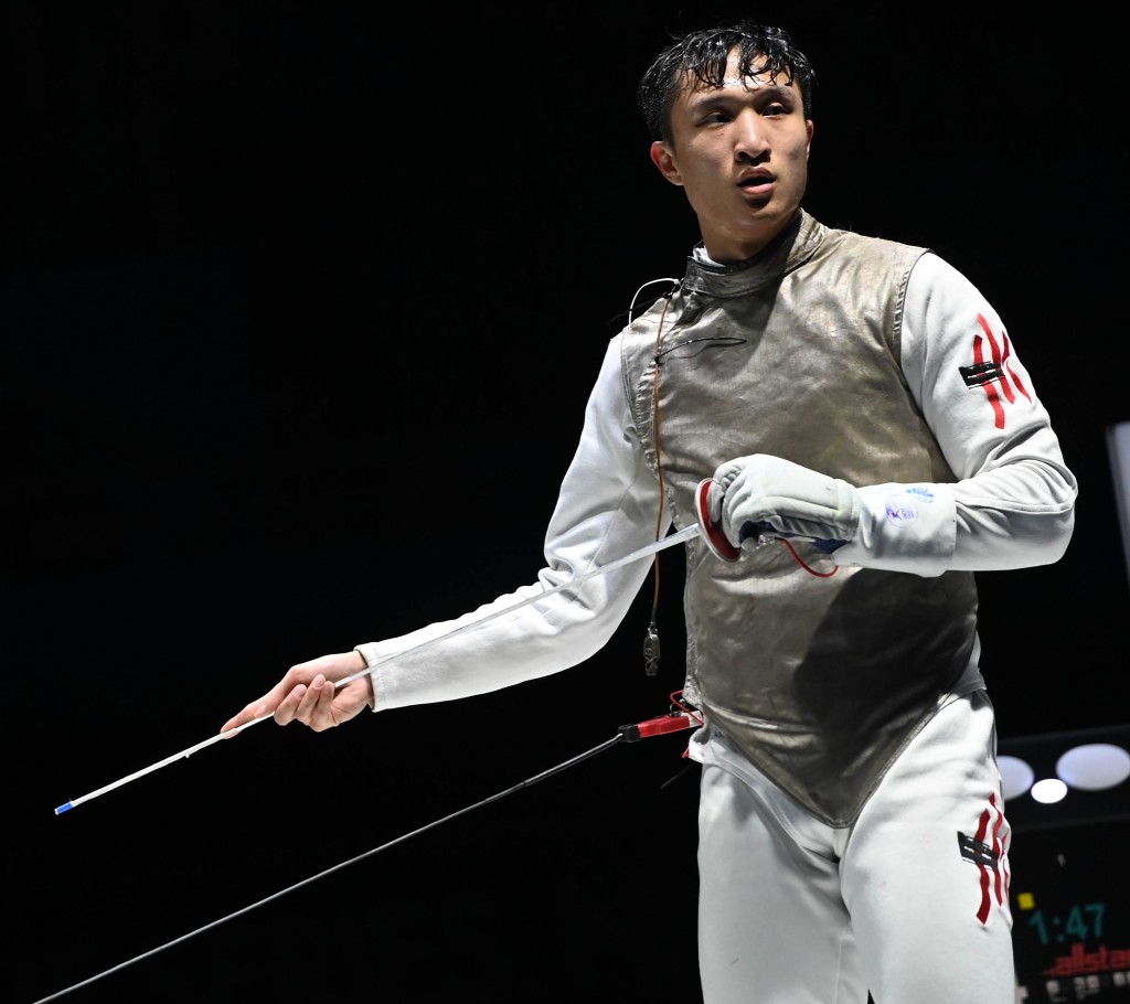 蔡俊彥於男花世界盃八強「決一劍」惜敗,無緣四強。資料圖片