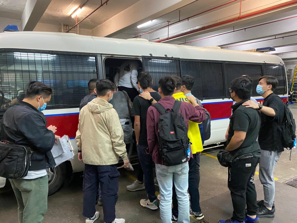 部分被捕人士。