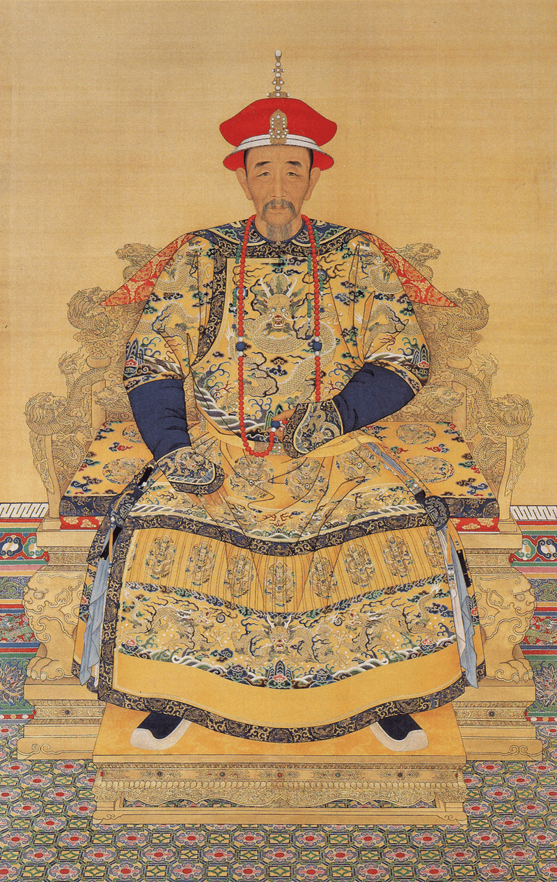 《清聖祖康熙皇帝朝服像》 （維基百科圖片）